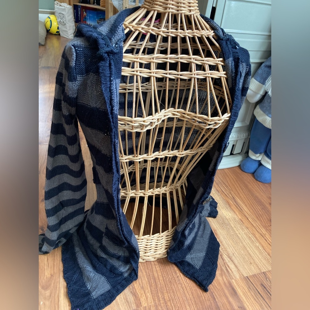 Girls striped hooded cardigan 10/12